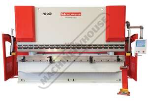 Pressbrake Touch Screen CNC - Hydraulic PB-200B 220T x 4000mm - Includes Laser Safety Guarding CYBEL
