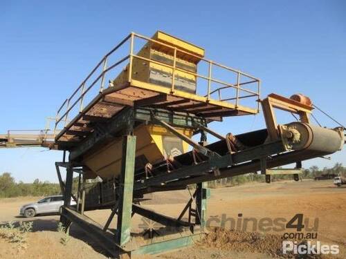 Hawk 1800x4800 Triple Deck Vibratory Screen. Unit has been disassembled as per photos Crane and Tra