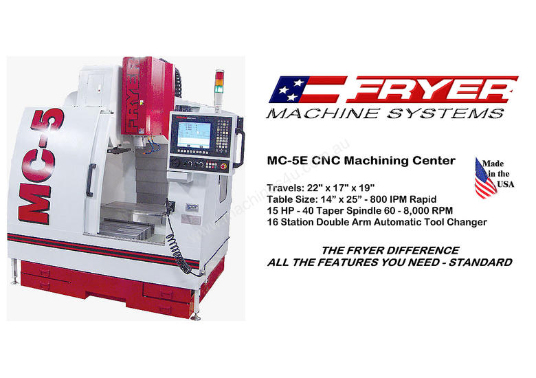 caption Fryer - MC-E Series Economical Machine Centre