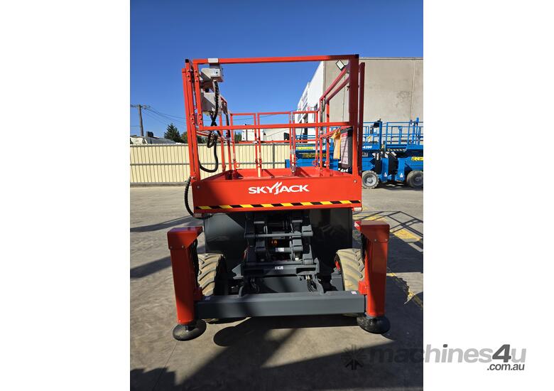 caption Skyjack SJ6826RT Rough Terrain Scissor Lift