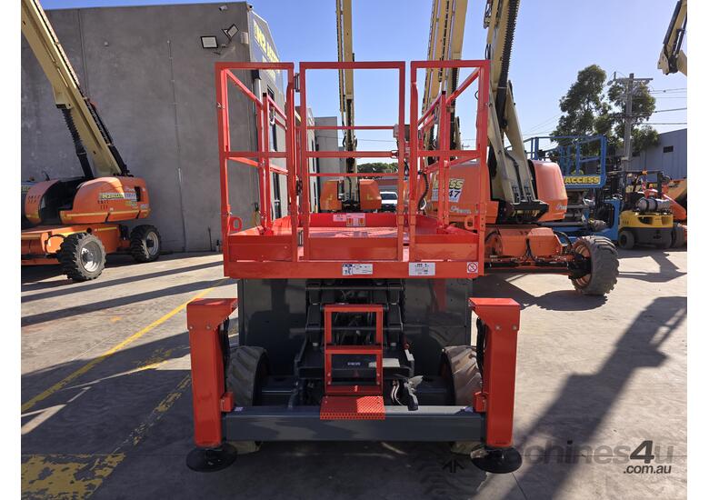 caption Skyjack SJ6826RT Rough Terrain Scissor Lift