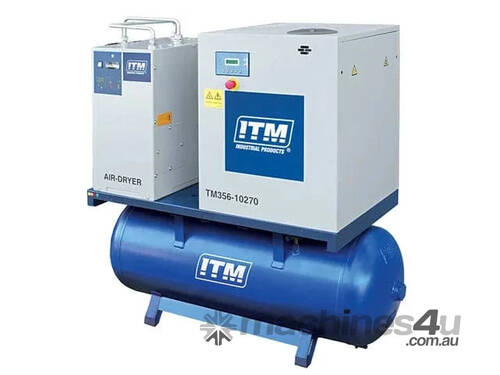 caption Air Compressor, Rotary Screw With Refrigerated Dryer by ITM