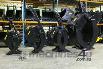 BOSS HD Mechanical 3 & 5 Finger Grapples for 13-60T Excavators - Built Tough!