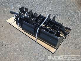 Unused Captok Selection of Mini Excavator Attachments, QTY (7 of) , Rake, Ripper, Auger, 12inch Auge - picture2' - Click to enlarge