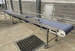 Conveyor Belt type 600mm wide belt x 8.3m long Stainless Steel Pro Ali