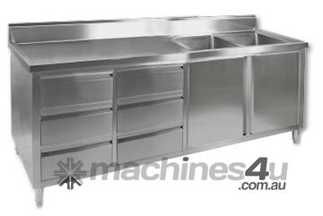 Dsc 2400R H Kitchen Tidy Cabinet With Double Right Sinks