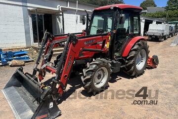 Case IH Farmall 60B Cab tractor loader mulcher