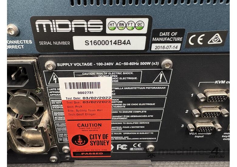 2014 Midas Pro X Live Audio System w/Road Case