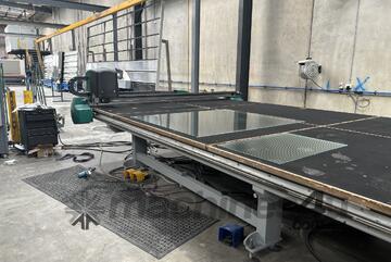 Bottero 353 BKM-R Float Glass Cutting Table + Free-Fall Rack