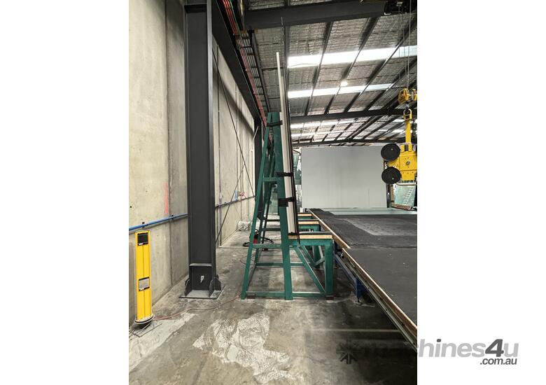 Bottero 353 BKM-R Float Glass Cutting Table + Free-Fall Rack