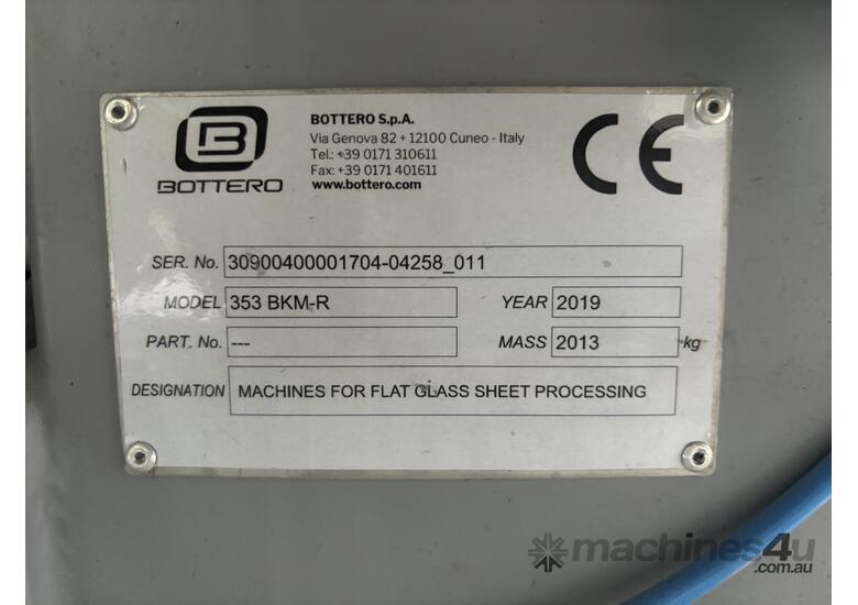 Bottero 353 BKM-R Float Glass Cutting Table + Free-Fall Rack