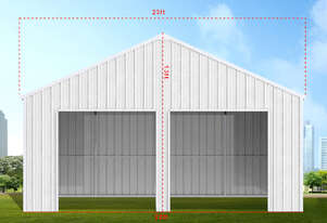 New 47m (7m x 6.7m) Steel Double Garage Shed Carport Mancave