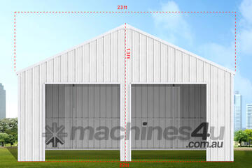   47m (7m x 6.7m) Steel Double Garage Shed Carport Mancave