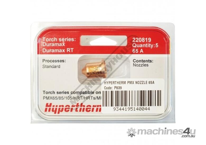 Hypertherm 65A Nozzle 220819 Suits Powermax 45XP/65/85/105 (Pack of 5)
