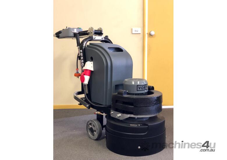 caption Vortex FP550 - 3 Head Floor Grinder - Can Operate Wet or Dry