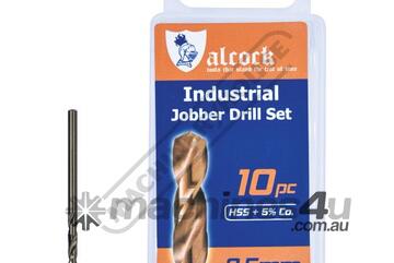 HSS Jobber Drill Pack - 10 Piece 2.5mm M35 Grade HSS with 5% Cobalt 135 Precision Ground Flute & S