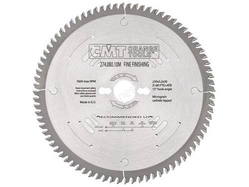 CMT Xtreme Fine Finishing Blade - 250mm - 80 Tooth