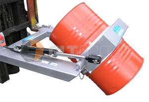 Hydraulic Drum Rotator Attachment for Forklift Drum Handling Equipment Sydney Orange Melbourne