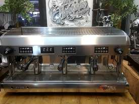 WEGA POLARIS 3 GROUP HI-CUP CHROME ESPRESSO COFFEE MACHINE - picture0' - Click to enlarge