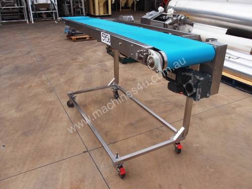 Flat Belt Conveyor, 2250mm L x 330mm W x 1500mm H