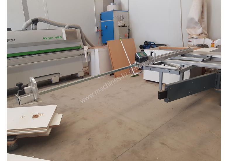 caption Selling all machineries. Altendorf Panel saw, Blum Mini Press, Edgebander & 2.5T Komatsu forklift