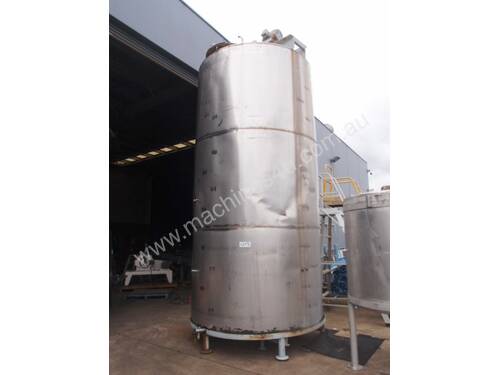 Stainless Steel Mixing Tank (Vertical), Capacity: 15,000Lt