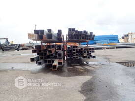 4 X STILLAGES OF 75MM & 100MM METAL SQUARE BOX SECTIONS - picture1' - Click to enlarge