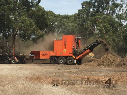 Tree/green waste/forestry waste shredder industrial scale mobile business unit