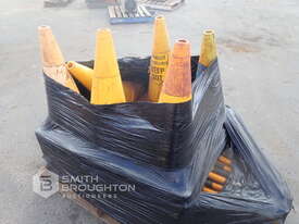 YELLOW EXPLOSIVE CONES & YELLOW BLACK PLASTIC BARRICADE - picture0' - Click to enlarge