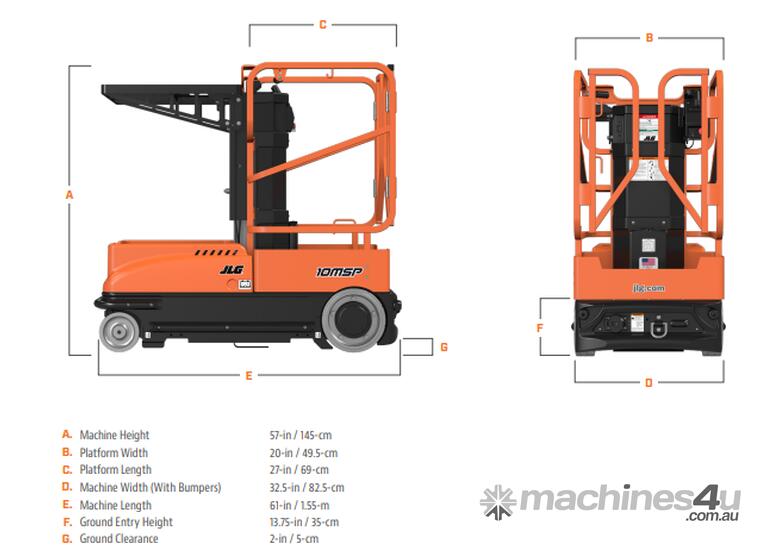 caption JLG 10MSP Mobile Stock Picker