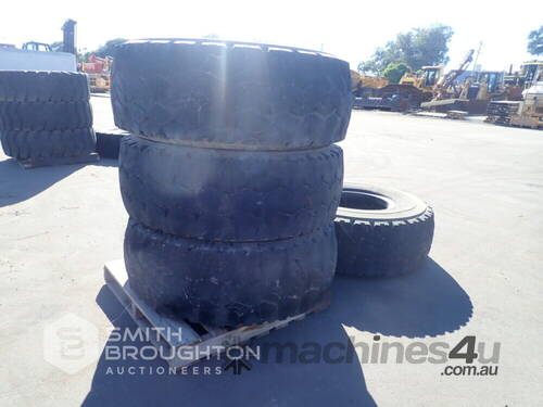 4 X USED 525/80R25 EARTHMOVING TYRES