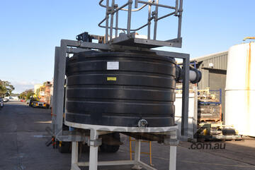 4100L Trade waste water treatment poly FLOCCULATION tank chemical mixing MIXTEC 1037 agitator