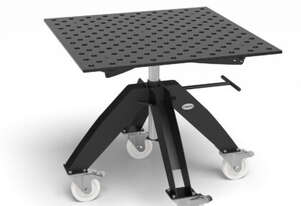 Rotating table height adjustable portable incl. Perforated plate 1000x1000x15