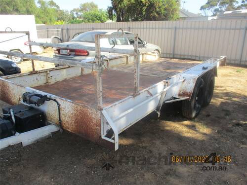 Car Trailer Hydraulic Tipping 1980 Model Steel Tandem Axle Car Trailer