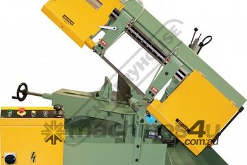 BS-10AS Semi - Automatic, Swivel Head Metal Cutting Band Saw 4 Cutting Speeds, Mitre Cuts Up To 45