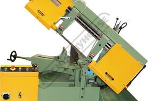 BS-10AS Semi - Automatic, Swivel Head Metal Cutting Band Saw 4 Cutting Speeds, Mitre Cuts Up To 45