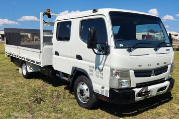 Mitsubishi Fuso Canter 815 Dualcab 4x2 Traytop with Tieman Tailgate Loader Truck. Ex Council