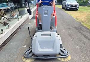 Hako Scrubmaster B175R Ride-On Scrubber Battery Powered, Industrial, Dry Floors in ONE Pass!