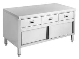 F.E.D. SKTD-1500 'KITCHEN TIDY' Cabinet Work Bench w/Doors & 3 Drawers - picture0' - Click to enlarge