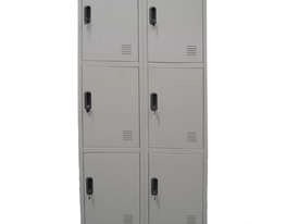 Six Bank Metal Steel Storage Locker  - picture0' - Click to enlarge