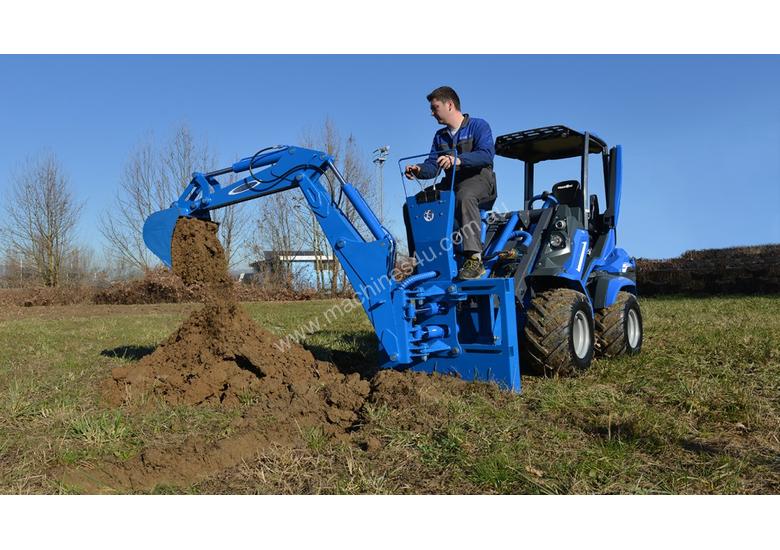 caption MultiOne mini loader backhoe 215