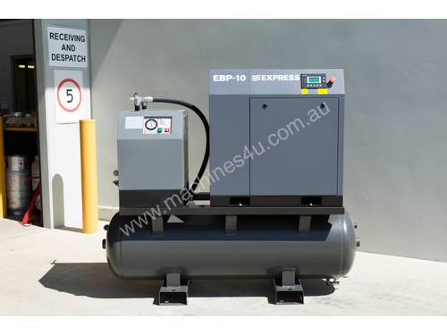 Screw Compressor 7.5kW (10HP) With Tank And Dryer 