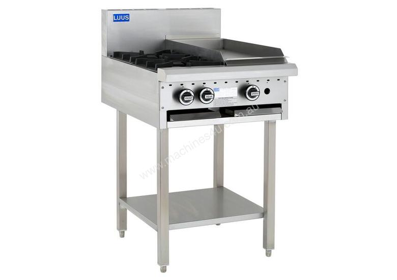 caption 2 Burner 300mm Griddle Cooktop with legs & shelf