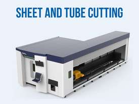 ** COMBO SHEET AND TUBE CUTTER** HSG 3015E - 22Q 1kW IPG combo machine, PRECITEC - picture0' - Click to enlarge