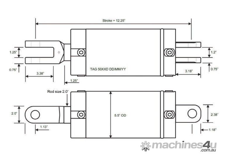 New Not Specified Unknown Hydraulic Cylinder Agram Agricultural Ram 5 0