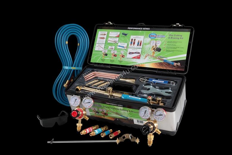 caption OXY / ACET Gas Welding Cutting Kit with FLASHBACKS