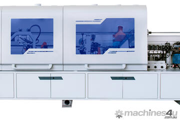 KDT Fast, heavy duty corner rounding edger with return conveyor