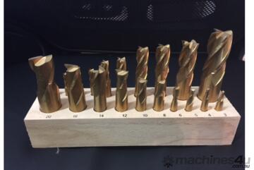 20 Piece 2 & 4 Flute End Mill Set - TiN