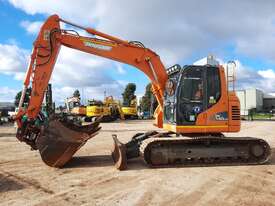 Doosan DX140LCR 14t excavator with tilt hitch, blade, buckets, ripper and 3572 hours - picture0' - Click to enlarge