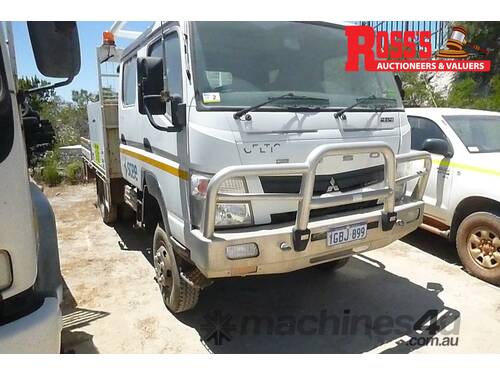 2012 MITSUBISHI FUSO DUAL CAB TRAY TOP TRUCK